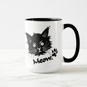 Tasse Chat noir - choisir style et couleur