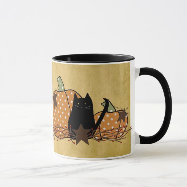 Tasse Chat Noir Et Musique Citrouille (Droite)