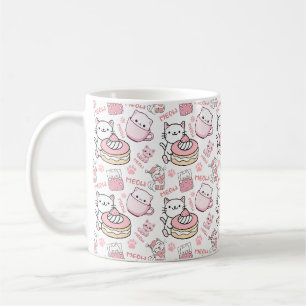Tasse Chat Rose et Blanc Mignonne
