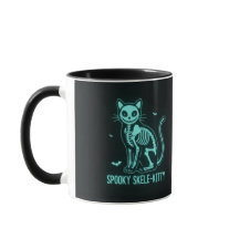 Tasse Chat Squelette Effrayant