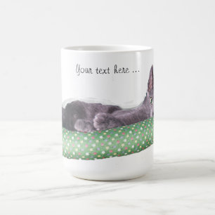 Tasse - chaton bleu russe