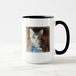 Tasse Chaton observé par bleu lumineux