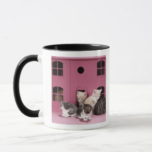 Tasse Chatons dans la maison de poupée
