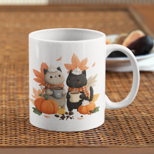 Tasse Chats Automne Cozy pour Amateurs de Café