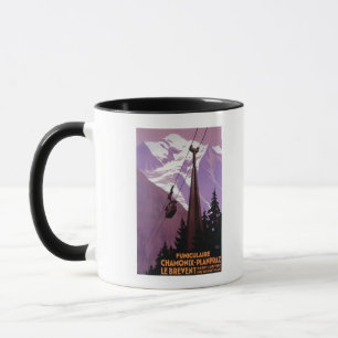 Tasse Chemin de fer funiculaire à Brevent Mt.
