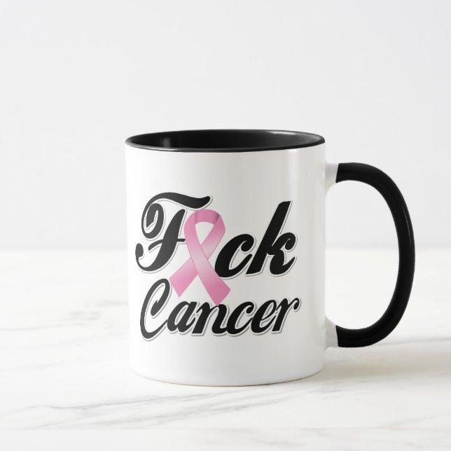 Tasse Chemises de cancer du sein de F*CK (Droite)