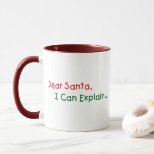 Tasse Cher Père Noël, je peux expliquer - Lettre drôle a