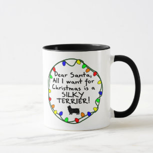 Tasse Cher Père Noël Terrier soyeux