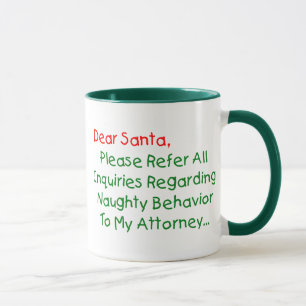 Tasse Cher Procureur Père Noël - Lettre de Noël drôle