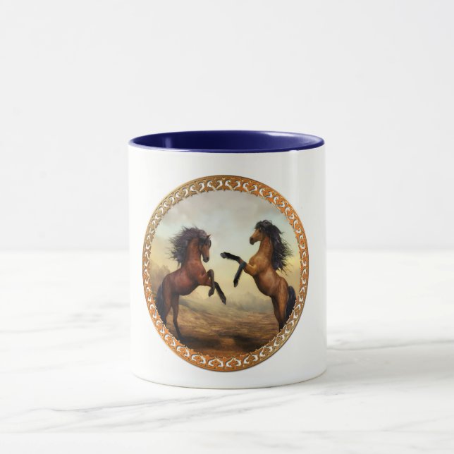 Tasse Cheval Brown foncé et Brown friésien léger (Centre)