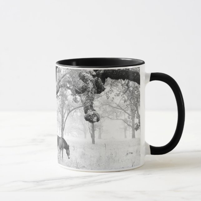 Tasse Cheval dans le domaine brumeux des chênes (Droite)