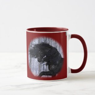 Tasse Cheval Frison de Paysage Hivernal Merveilleu