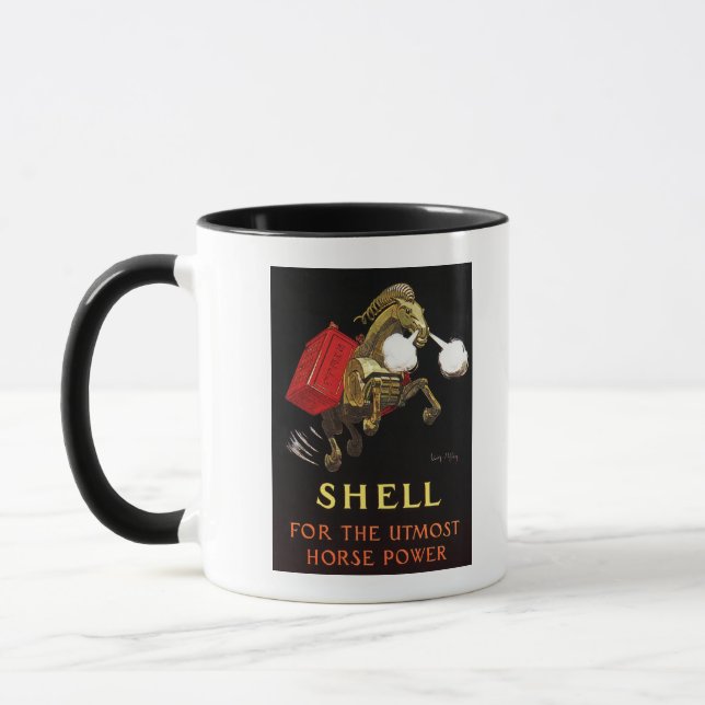 Tasse Cheval mécanique à l'huile de coquille (Gauche)