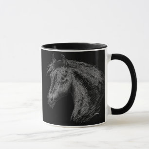 Tasse Cheval : Noir