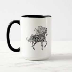 Tasse Cheval noir inspiré