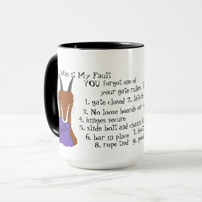 Tasse Chèvre, chèvre lamanque, chèvres amusantes (Devant gauche)