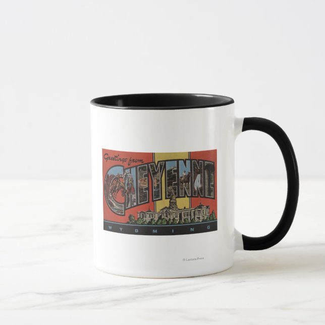 Tasse Cheyenne, Wyoming - Scènes de grandes lettres (Droite)