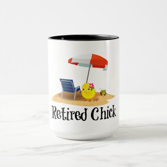 Tasse Chick à la retraite sur la plage (Centre)