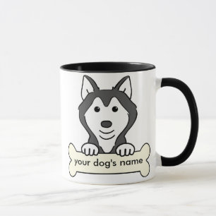 Tasse Chien de traîneau sibérien personnalisé
