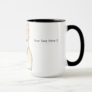 Tasse Chien mignon. Bouledogue français crème pâle