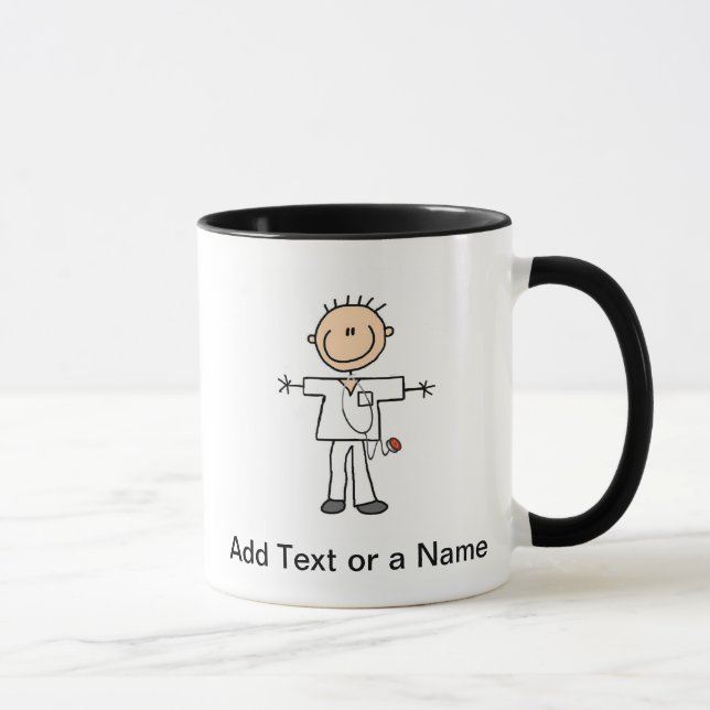 Tasse Chiffre masculin T-shirts et cadeaux de bâton (Droite)