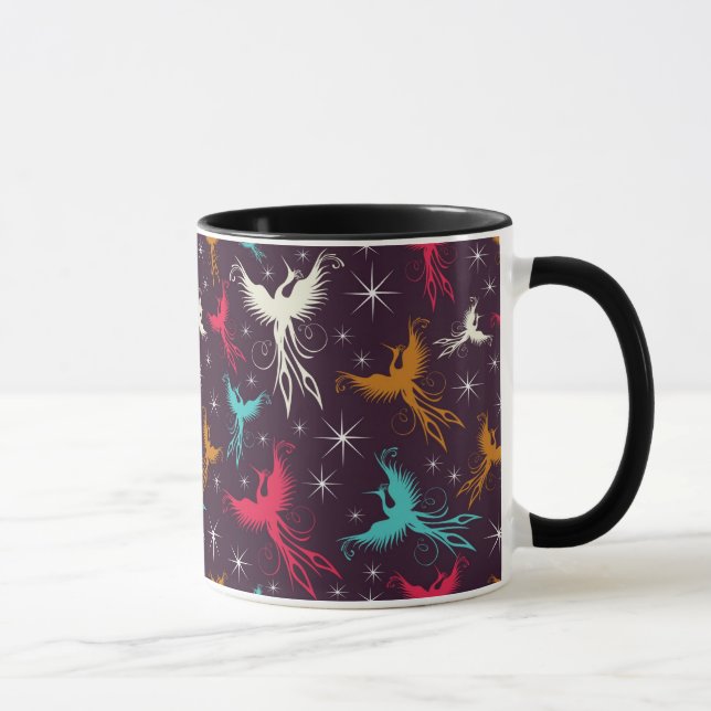 Tasse Chiffre motif d'oiseaux de Phoenix (Droite)