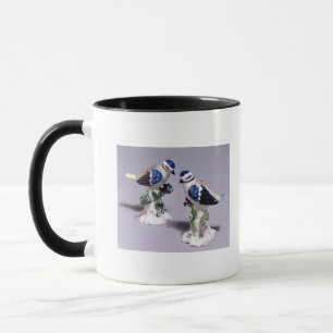 Tasse Chiffres de Derby des mésanges bleues, c.1760