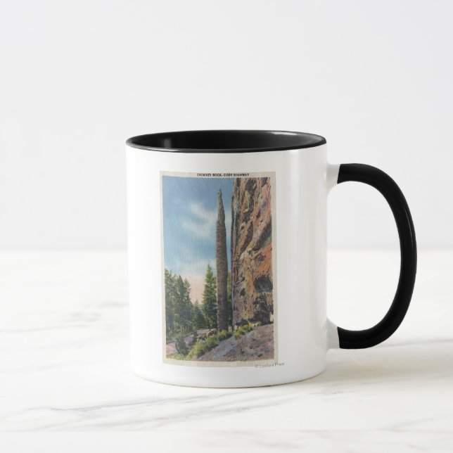 Tasse Chimney Rock sur Cody Highway, Montana View (Droite)