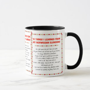Tasse Choses drôles I appris de mon Elkhound norvégien