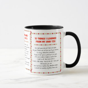 Tasse Choses drôles I appris de mon Shih Tzu