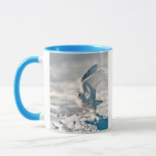 Tasse Chouette des neiges décolle de la neige