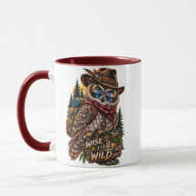 Tasse Chouette Sage & Sauvage | Tasse de camping e