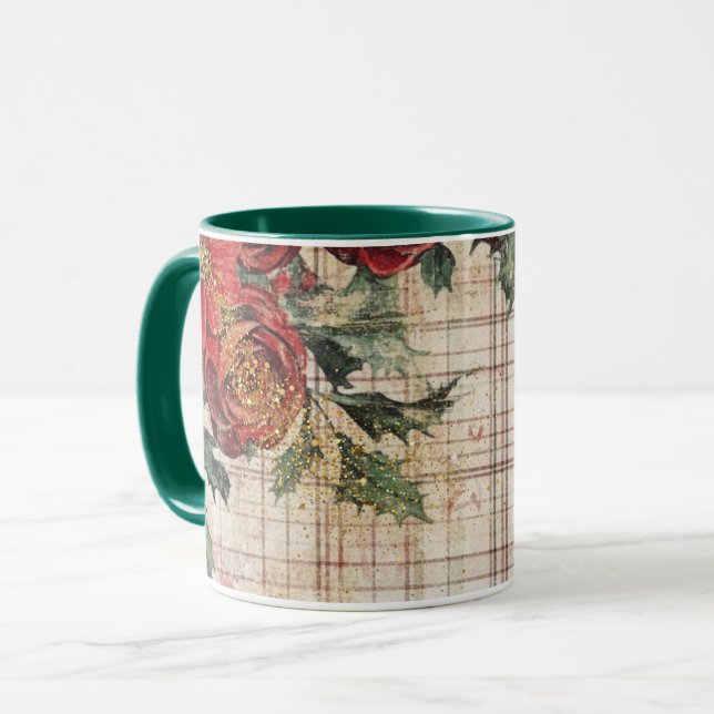 Tasse Christmas Collage Junk Journal Var07 (Vorderseite Links)