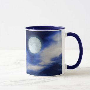 Tasse Ciel nocturne avec lune et nuages