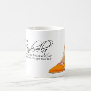 Tasse Cinderella Orange Schuhe Zitat Tee Cup