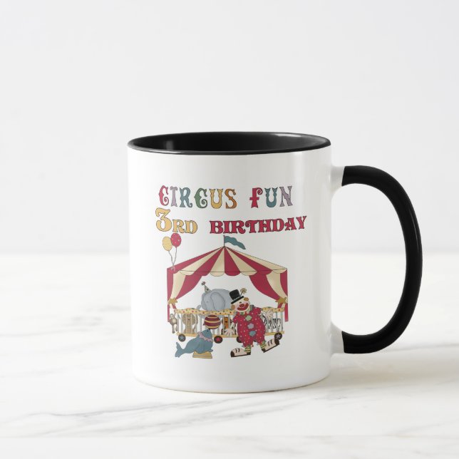 Tasse Cirque 3e Anniversaire Tshirts et cadeaux (Droite)