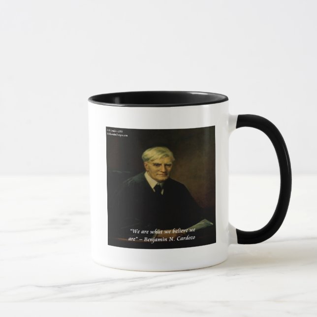 Tasse Citation de Benjamin Cardozo "Qui nous sommes" (Droite)