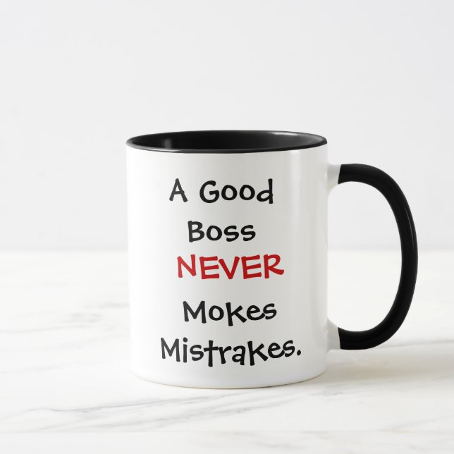 Tasse Citation de plaisanterie de boss amusante (Droite)