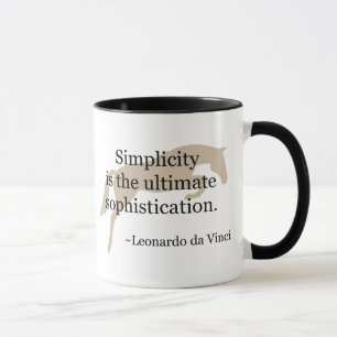 Tasse Citation de simplicité avec le cheval de pullover