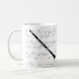 Tasse - Clarinet mit Blattmusik