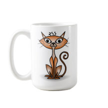 Tasse classique chat orange fou