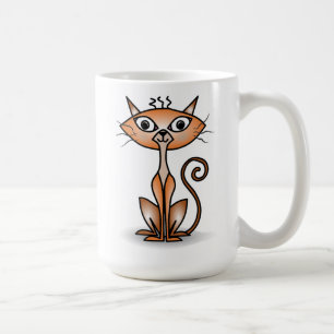 Tasse classique chat orange fou