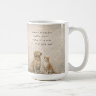 Tasse classique de 15 oz. Prière pour les animaux 
