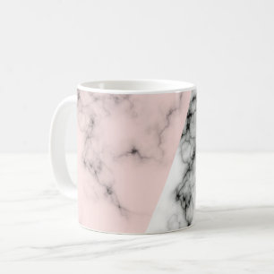 Tasse classique de marbre rose/blanche