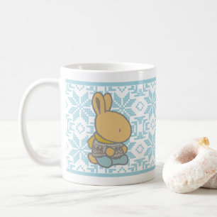 Tasse classique d'hiver de lapin doux