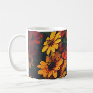 Tasse Classique Jaune Orange Daisy Floral Botaniqu