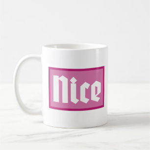 Tasse classique jolie typographie boîte rose