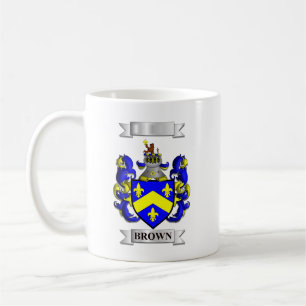 Tasse Classique Marron Nom de Famille et Logo