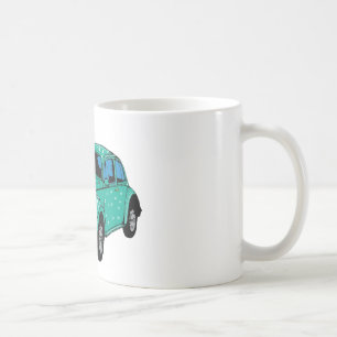 Tasse classique voiture hippie bleue