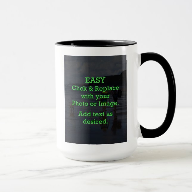 Tasse Cliquez et remplacez facilement l'image pour créer (Droite)